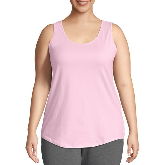 JMS by Hanes Women's Plus Size Shirttail Tank