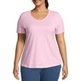 JMS by Hanes Women's Plus Size Short Sleeve VNeck Tee