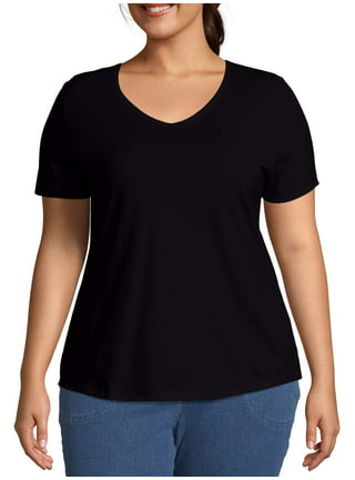 Just My Size Women's Plus-SizeJersey Shirttail Hem Tank Top, Black, 5X US  at  Women's Clothing store