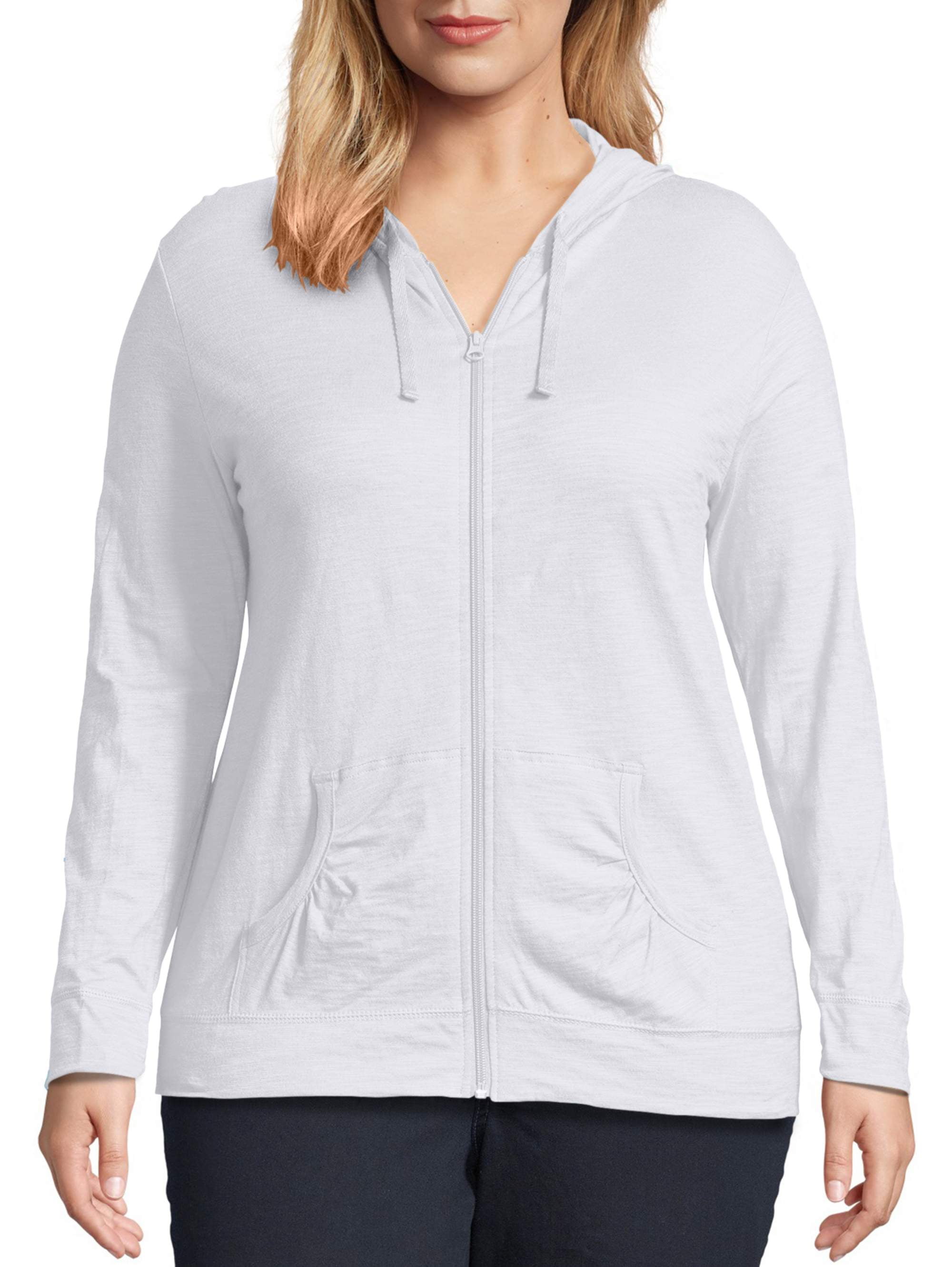 JMS by Hanes Women's Plus Size Fleece Zip Hood Jacket