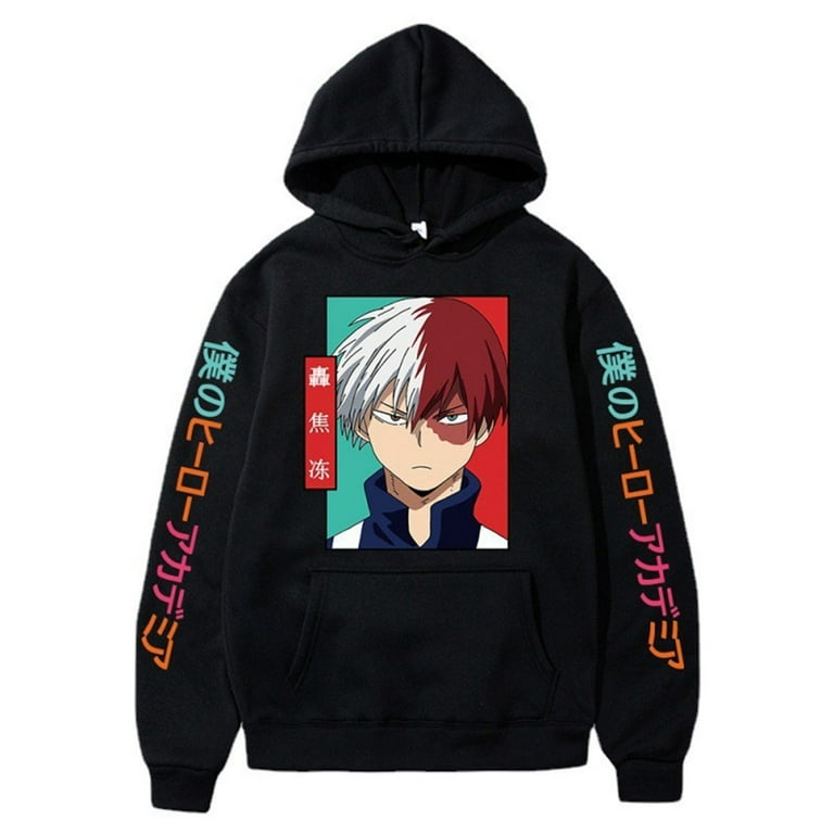 JMSUN Men Novelty Hoodie Sweatshirt My Anime Hero Academia Cosplay