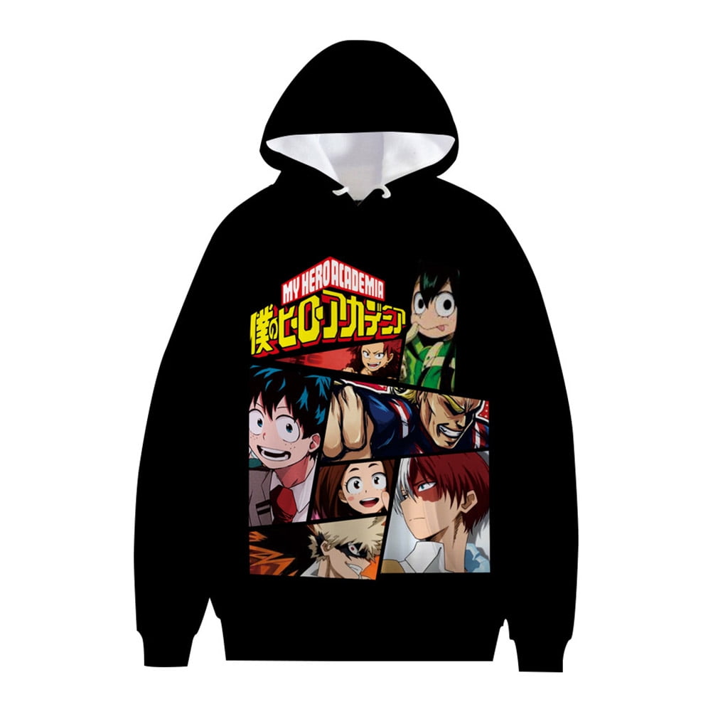 JMSUN My Hero Academia Cosplay Todoroki Anime Hoodies Himiko Toga  Sweatshirts Boku No Hero Academia Izuku Midoriya Casual Streetwear 