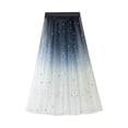 thumbnail image 1 of JMSUN Women’s Midi Tulle Skirt Elastic Waist 3 Layered Mesh Formal Prom Party Tutu Skirt A Line, 1 of 5