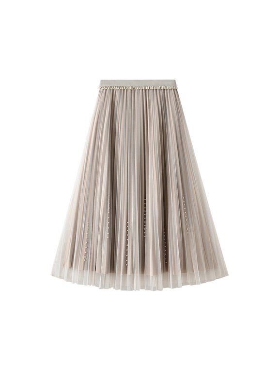Women’s Tulle Skirts Tulle Skirts for Women High Waist Layered Floral Print Brown Skirt Mesh A-Line Midi Skirt