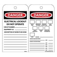 thumbnail image 1 of JMTAG4 Unrippable Vinyl 015 National Marker Danger Electrical Lockout Do Not Operate Tag (Pack of 10), 1 of 1