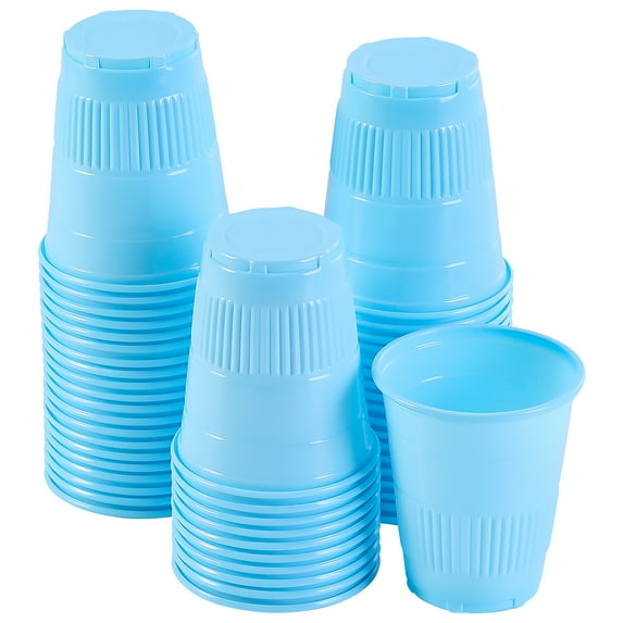 JMU Disposble Plastic Drinking Cup Party Plastic Cups Blue 50Pcs/Bag