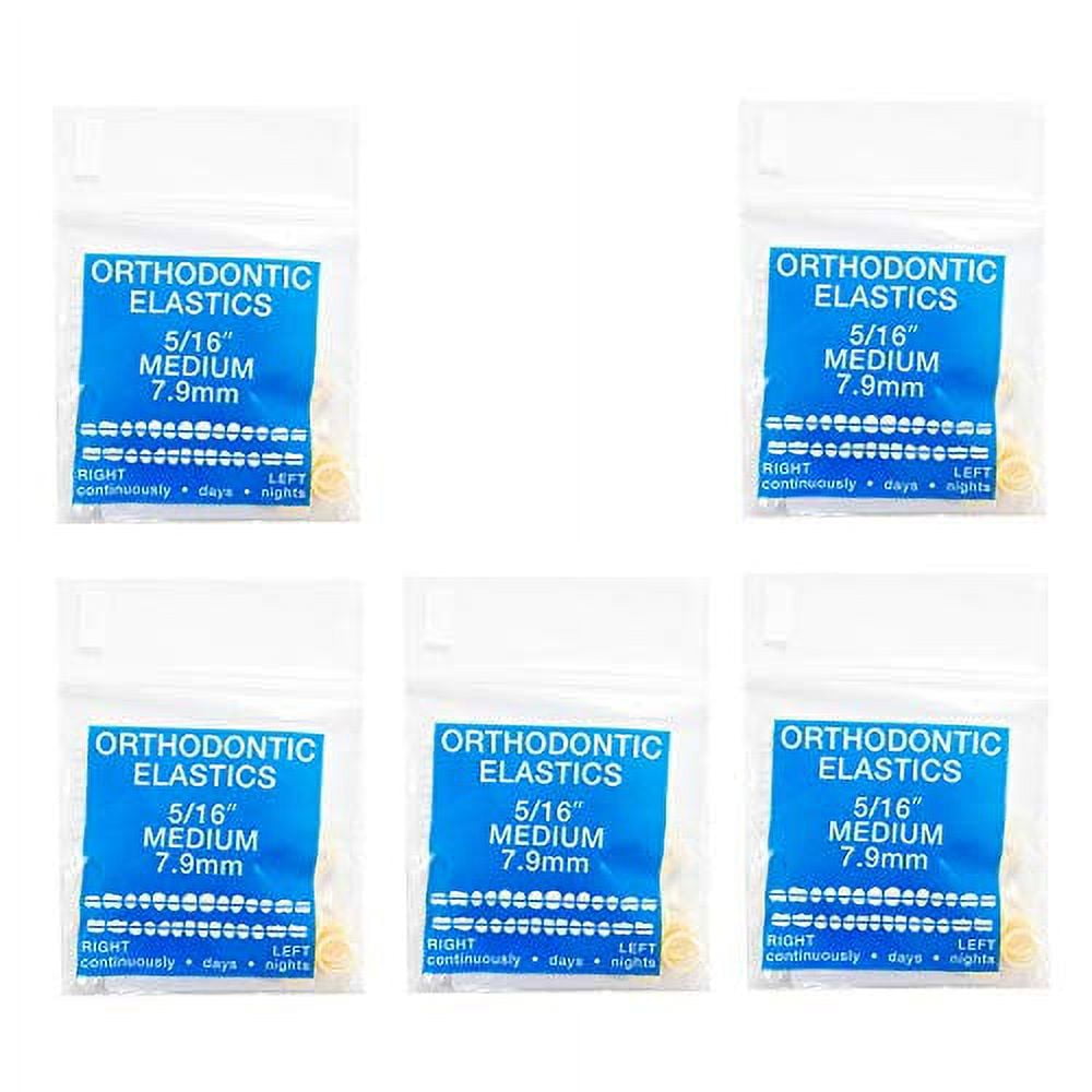 JMU Orthodontic Elastics 5/16 Inch Medium 4.5oz 500 pack Intraoral