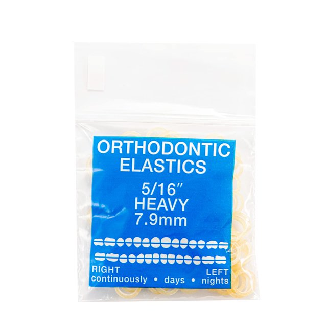 JMU Orthodontic Rubber Bands 5/16 Heavy, 100 pack Dental Rubber Bands
