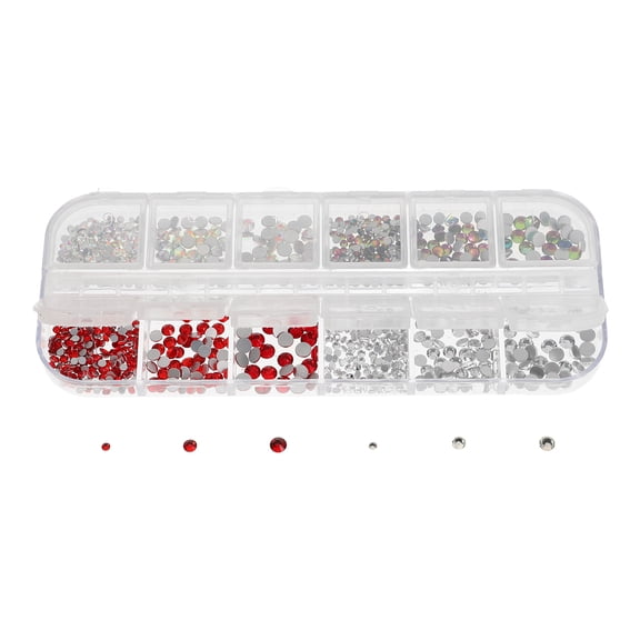 UPGRATOR Nail Rhinestones Kit Multi Colored 5.12X1.97X0.59In