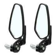 JMXIANG 1 Pair Universal Aluminum Alloy Motorcycle Bike Bar End Rear Side View Mirrors