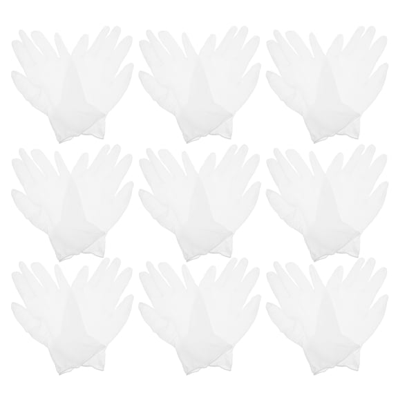 JMXIANG 100pcs Clear Disposable Gloves for Food Preparation Cooking Kitchen Use PVC Oil-Proof Multipurpose, Gloves for Outdoor Camping and BBQ Size L