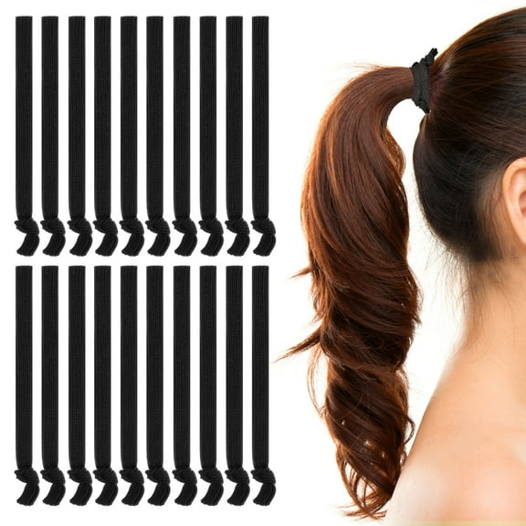 JMXIANG 100pcs Men Hair Ties No Damage Hair Elastics Knotted Hair Bands No Breakage Elastic Hair Ties Hair Accessories For Buns Curly Thick Hair