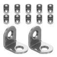 JMXIANG 12pcs L Bracket Stainless Steel Shelf Bracket 90 Degree Wood
