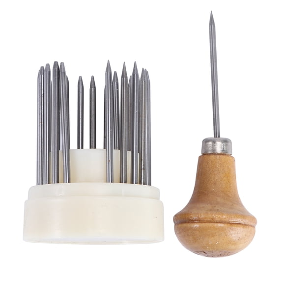 JMXIANG 1Box/23Pcs Universal Bead Suction Needle Wooden Diamond Inlay Tool Khaki