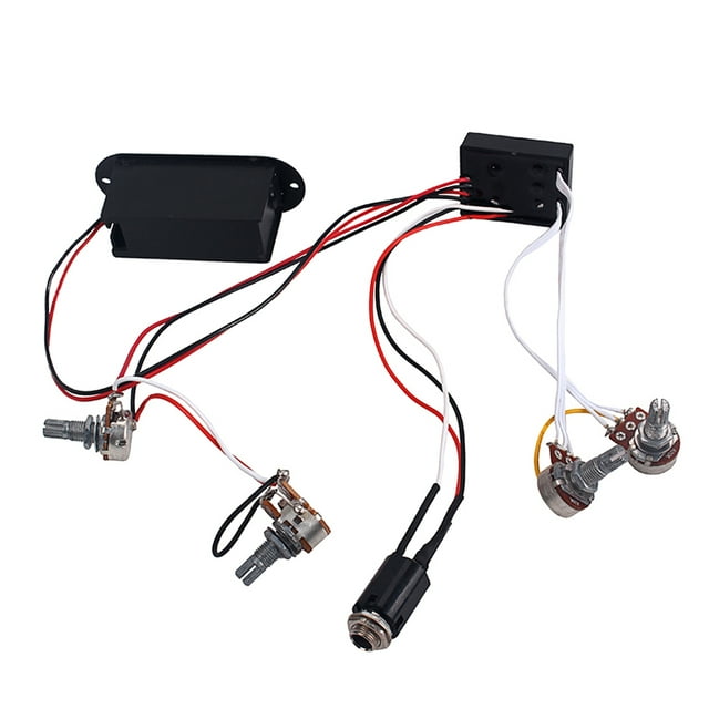 JMXIANG 2 Band Equalizer EQ Preamp Circuit Bass Guitar Tone Control