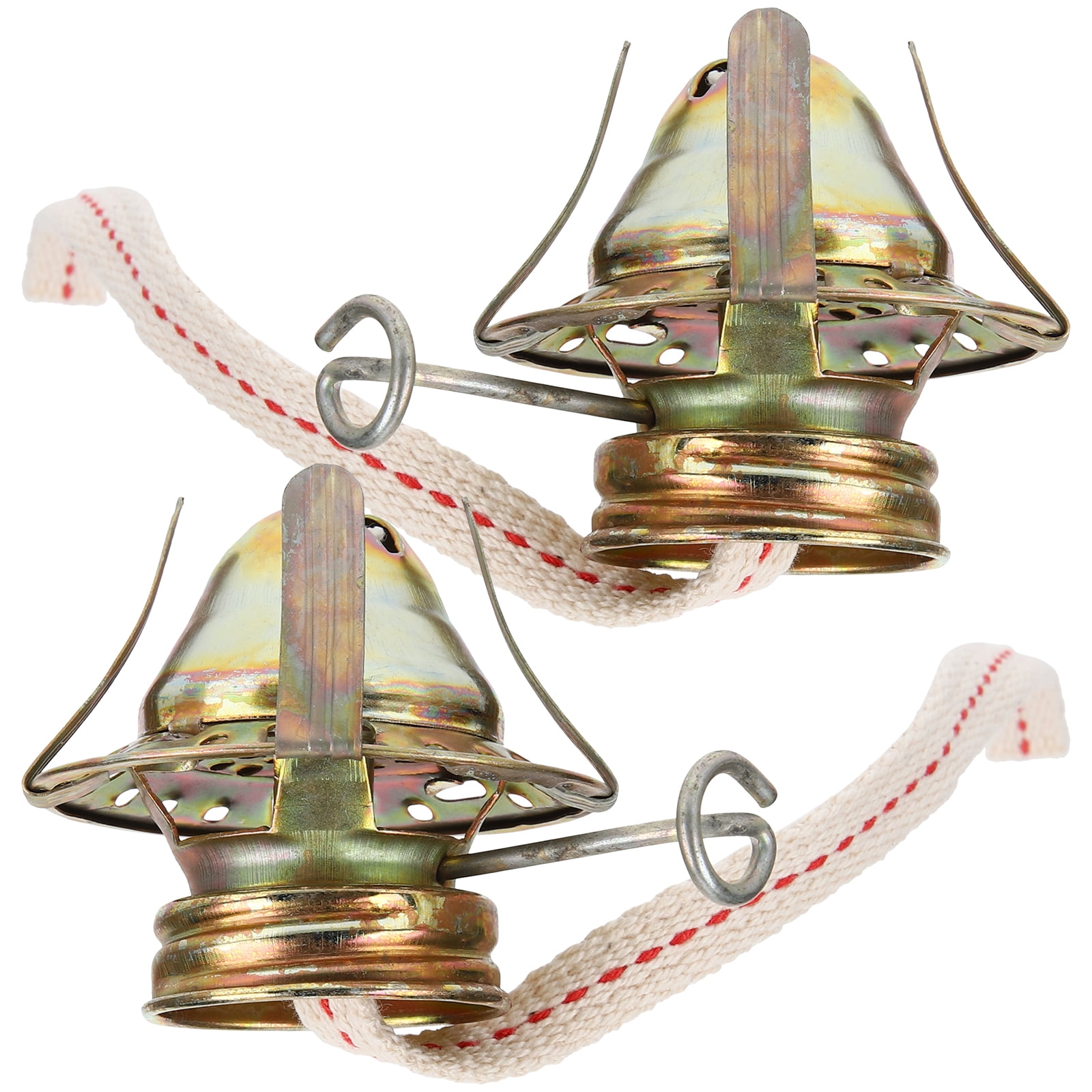 JMXIANG 2pcs Oil Lamp Wicks And Burners Set Oil Lamp Replacement Parts