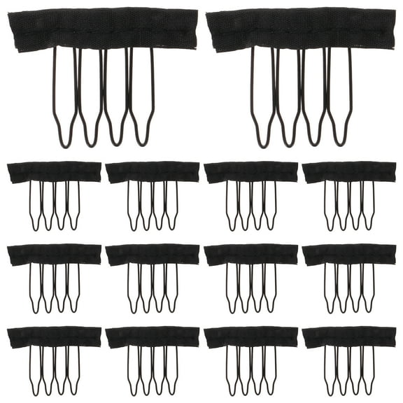 JMXIANG 3 Bags of Wig Combs for Making Wig Caps Wig Clips Steel Teeth with Cloth Wig Combs for Hairpiece Caps Wig Accessories Tools