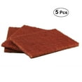 JMXIANG 5 Pcs Quick Clean Heavy Duty Griddle Pad Grit Scouring Pads