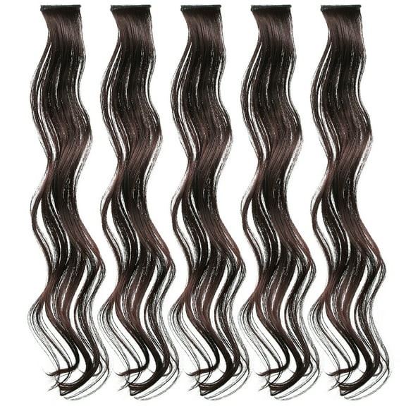 JMXIANG 5pcs Clip In Hair Extensions For Adding Volume Long Wavy Hair Extensions Layered Synthetic Hair High Temperature Fiber Hairpiece