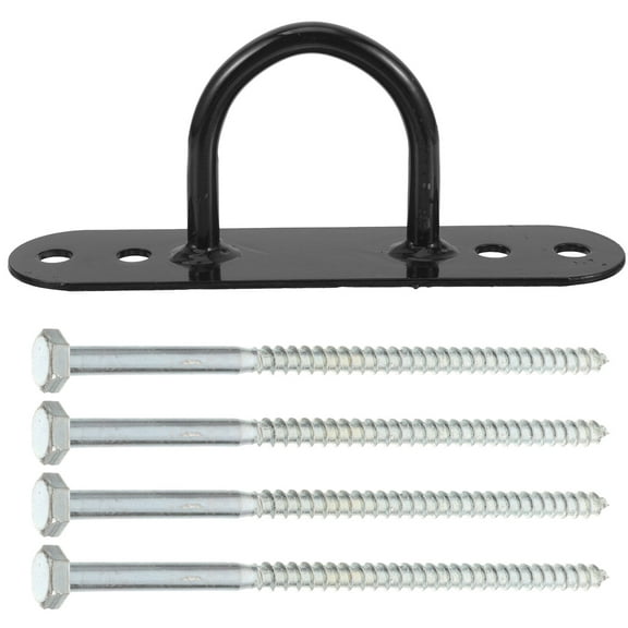 UPGRATOR Dog Ground Stakes Dog Leash Stake Black Stainless Steel 4 Fixing Pegs