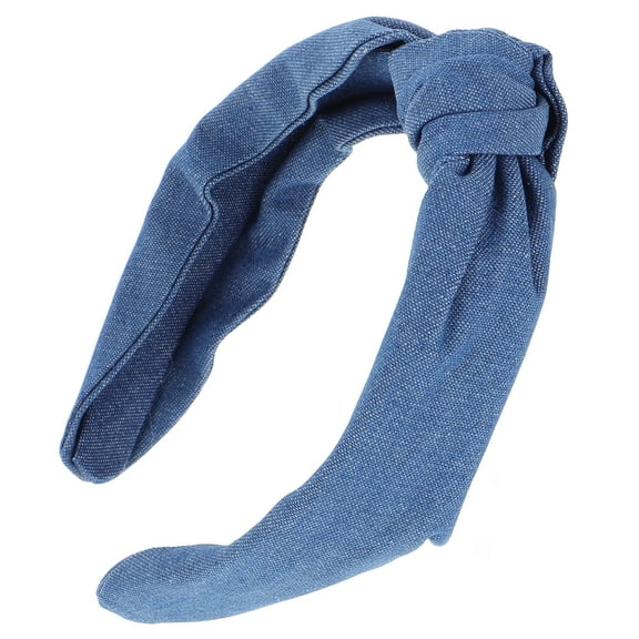 JMXIANG Jean Denim Headband Knot Headband Wide Hair Band Elastic Knotted Blue Headbands Hair Accessories Headwear For Women Girls