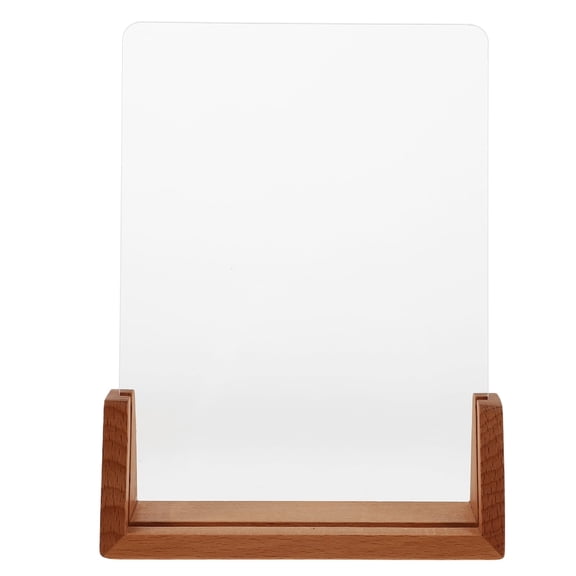 UPGRATOR 1Pcs Nail Art Display Board Light Brown Acrylic Wood Rectangular Design Stand for Nails 8.7x6.3x2.0in