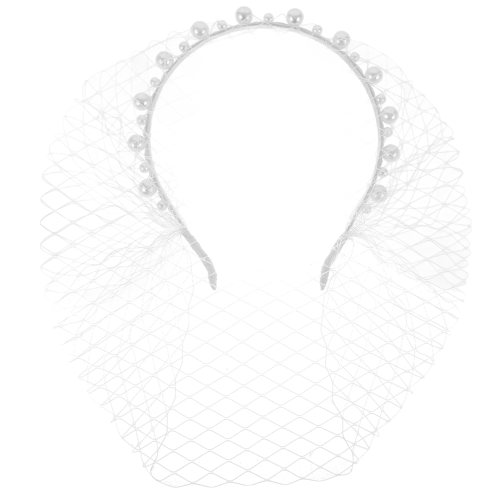 2 Pcs Mesh Veil Fascinator Headband - White & Black Birdcage Veil With Rhinestones, Retro 1920s Style For Costumes, Weddings, Halloween