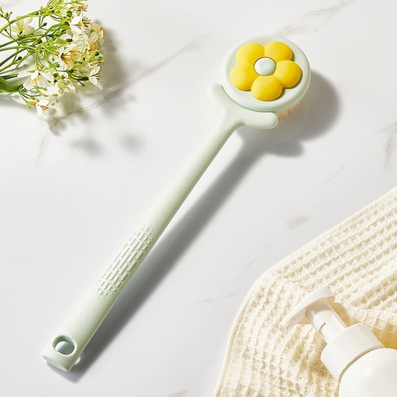 JMYHOAM Bathroom Cleaner Long Handle Bath Brush Soft Hair Flower Bath Brush Rub Back Brush Double-sided Brush Bathroom Bath Brush Bath Ball Bath Artifact Cleaning tools