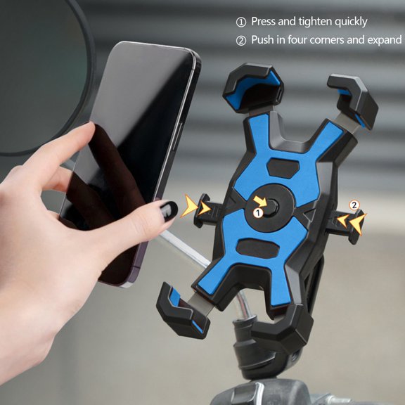 JMYHOAM Bike Phone Mount Bicycle Mobile Phone Rack Outdoor Cycling Navigation Bicycle Electric Bike Three Claw Shock Absorbing Mobile Phone Rack Rear View Mirror Model Camping tools