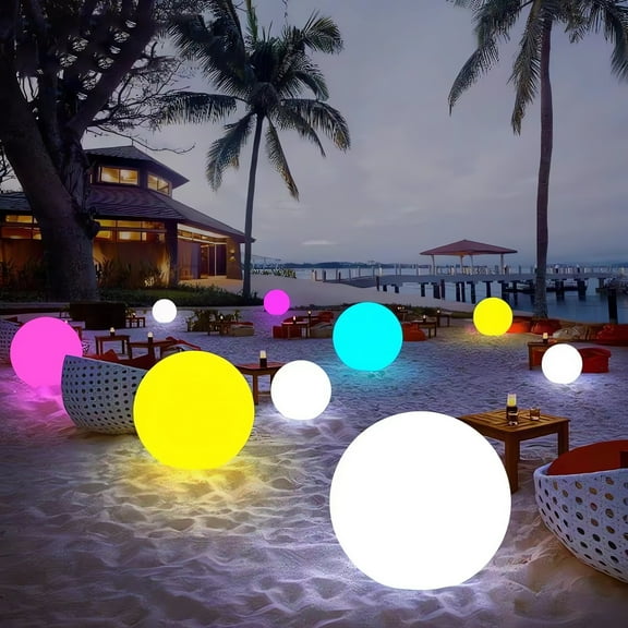 JMYHOAM Camping Tools and Gadgets 16 Colors Remote Control LED Light Inflatable Light Outdoor Water Proof Beach Pool Party Inflatable Light Outdoor Activities