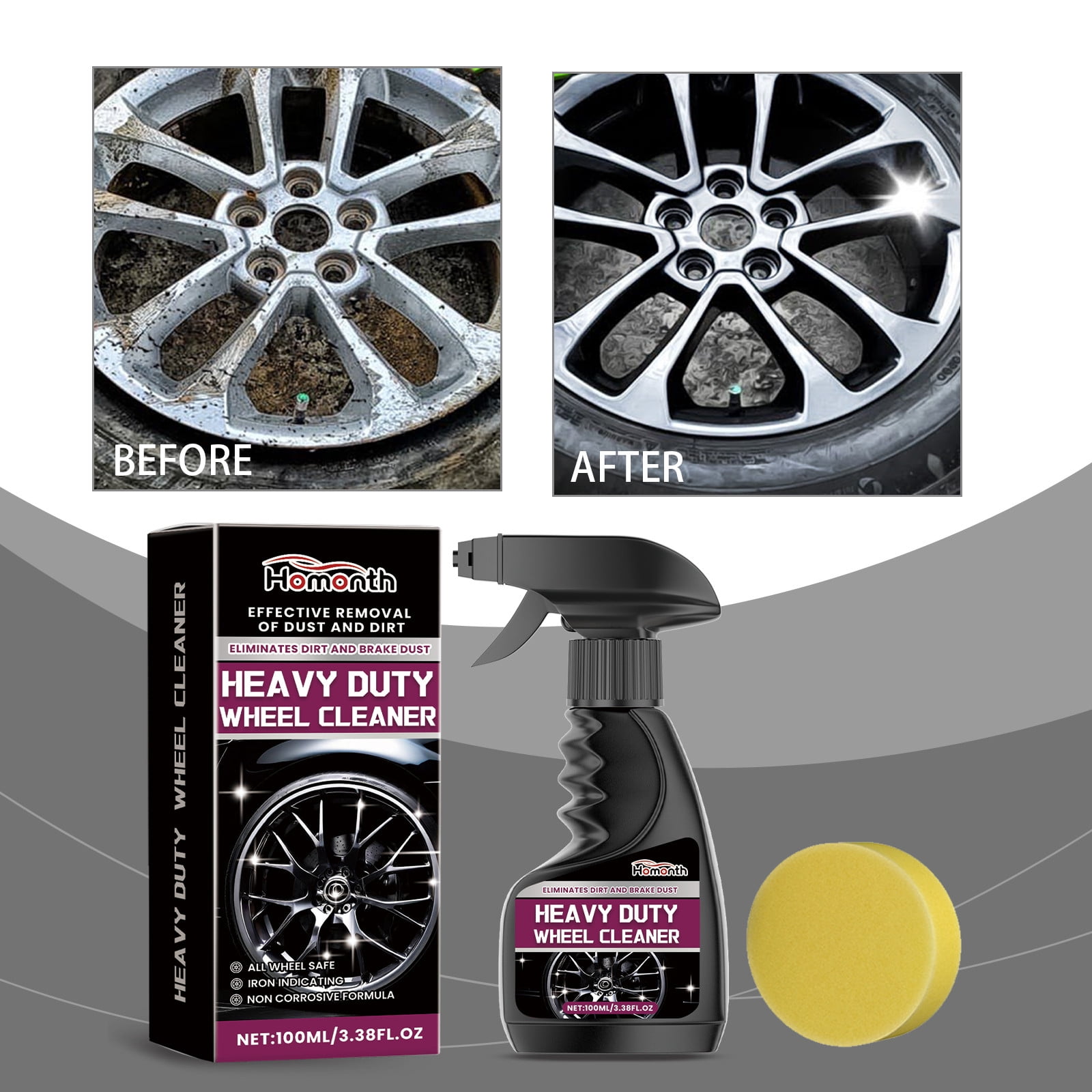 JMYHOAM Car Cleaning Supplies Car Rim Cleaner Car Cleaner Wheel Cleaner 100ml Car Accessories on Clearance
