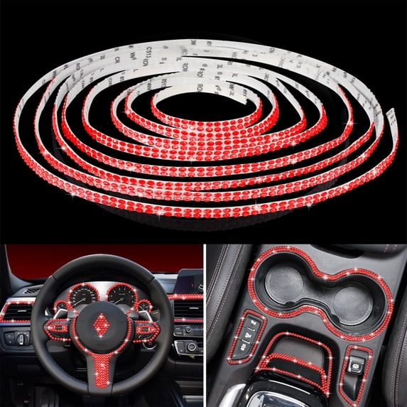 JMYHOAM Car Gadgets Self Adhesive Shiny Crystal Car Decoration Sticker Car Accessories on Clearance