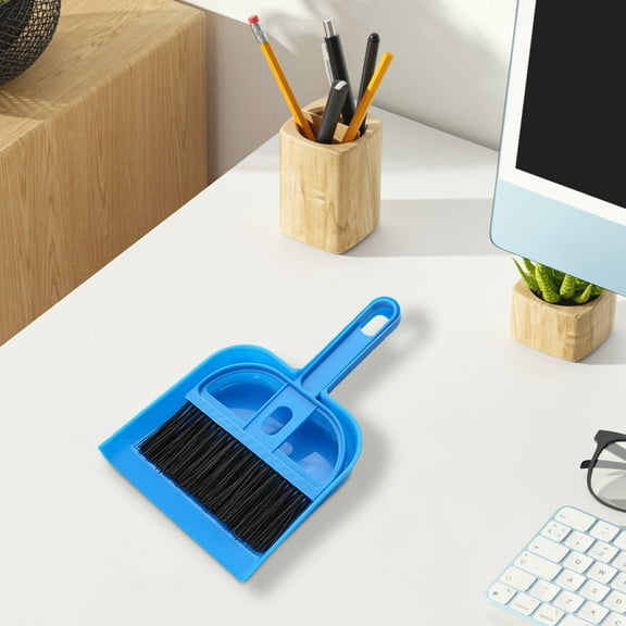 JMYHOAM Clean Gadgets Plastic Mini Besom and Dustpan Mini Cleaning Brush with Dustpan Set Desktop Cleaning Accessories Cleaning Supplies