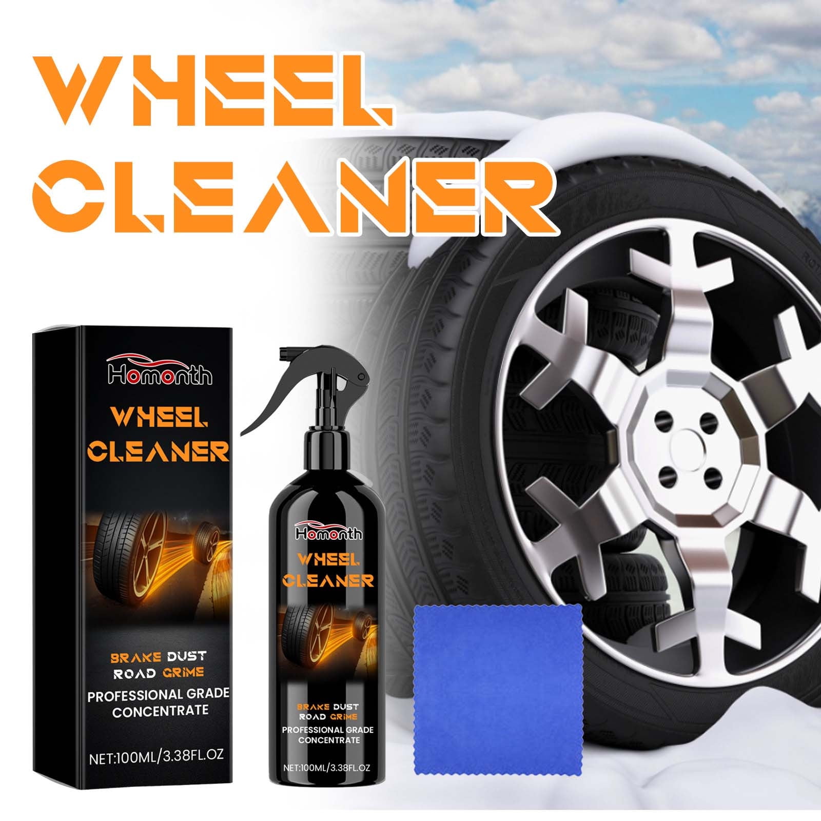 JMYHOAM Clean Gadgets Wheel Cleaner Wheel and Tire Cleaner Wheel Cleaner Spray 100ml Cleaning Supplies