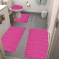 thumbnail image 1 of JMYHOAM Foam Bath Mat 4 Set Bathroom Rugs for 4 Pcs toilet Mats Universal Soft Comfortable Water Absorption Non-Slip Thick Machine Washable Easier to Dry Dark Bathroom Accessories Floor Mats, 1 of 7