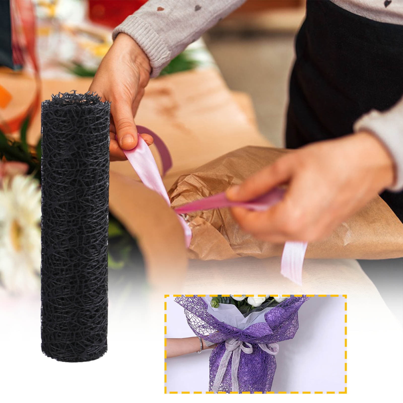 Polyethelyne Ribbon JMYHOAMRoll of Tape Diy Tape Tulles for Crafts Fabric Display Packing ...