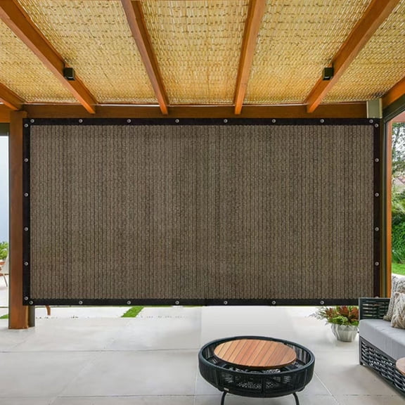 JMYHOAM Home Gadgets Good Coffee Brown Perfor ated Shade Net for Courtyard Balcony Privateand Protection Tools on Sale and Clearance