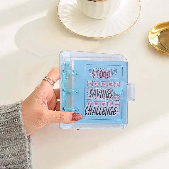 JMYHOAM Home Gadgets Vertical Deposit Savings This Three-hole Iron Clip Storage Album PVC Loose-leaf Book Small Card Book Tools on Sale and Clearance
