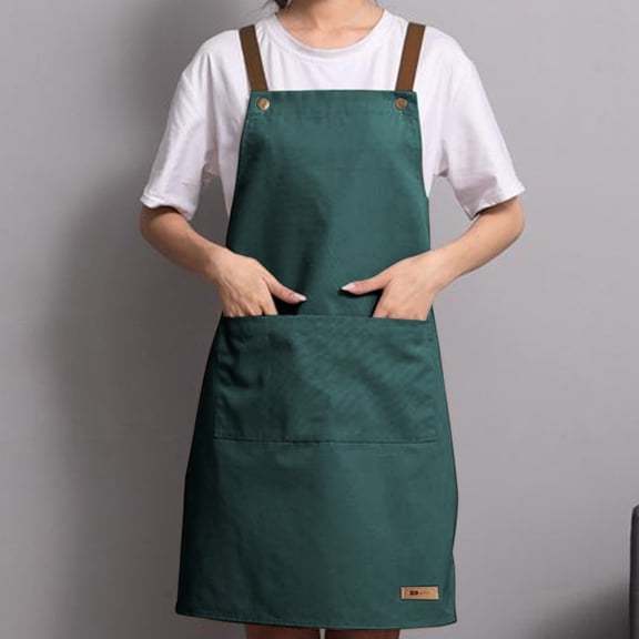 JMYHOAM Kitchen Gadgets 2 Pack Kitchen Bib Apron, Multiple Colors Available Waterproofs and Oil Proof Apron Suitable for Women Kitchen Baking Room Aprons With Pockets Kitchen