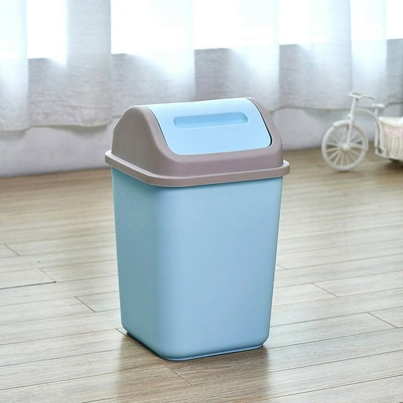 JMYHOAM Plastic Trash Can Household Flip-top Odor-blocking Trash Can Plastic Flip-top Large-capacity Trash Can 10L Garbage Cans for Kitchen, Office, Dorm, Bathroom