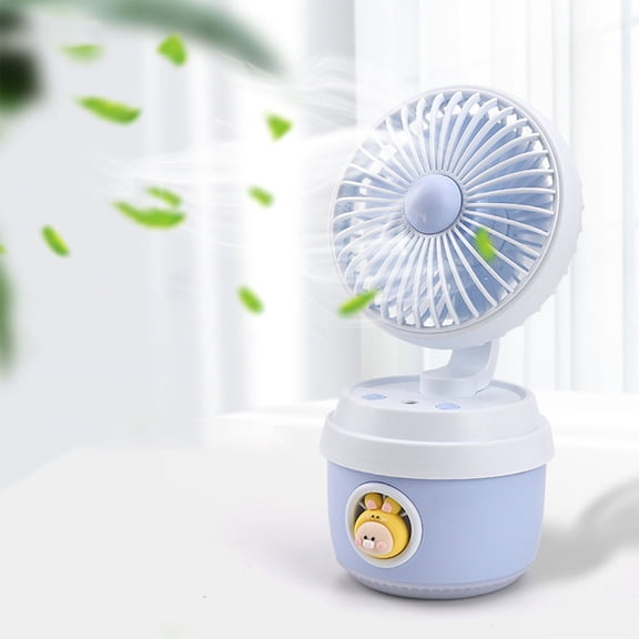 JMYHOAM Portable Fan Rechargeable Water C-ooling Ecologically Friendly Cooler Spray Humidifier with USB For Dorm office Desktop Fans on and