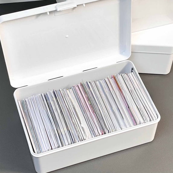 JMYHOAM Storage Bags Flip Lid Organizer Out Of The Card Handbook Material Storage Desktop Stationery Organizer Home Storage