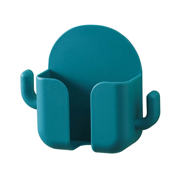 JMYHOAM Storage Bags Punch- Wall Hanging Storage Rack Double Hook Mobile Phone Charging Stand Small Storage Box Home Storage