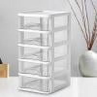 JMYHOAM Storage Containers Desktop Storage Box, Transparent Small Drawer Desk, Plastic Mini Storage Box, Stationery Storage Box Home and Storage