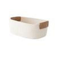 JMYHOAM Storage Containers Multifunctional Storage Basket Household Small Item Storage Basket Sundries Storage Basket Snack Desktop Cotton Rope Woven Storage Box Home and Storage