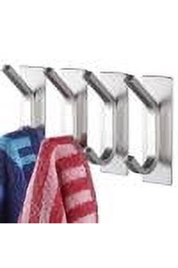 Storage Gadget Adhesive Hooks Stainless Steel Self Adhesive Robe Coat Hook for Bathroom Kitchen Wall Mounted Door Clothes Hook No Screws Damage Home and Storage