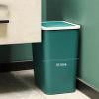 JMYHOAM Storage Gadget Bathroom Trash Can with Lid Garbage Can with Press Lid Plastic Wastebasket with Popup Lid for toilet Office Bedroom Living Room Home and Storage
