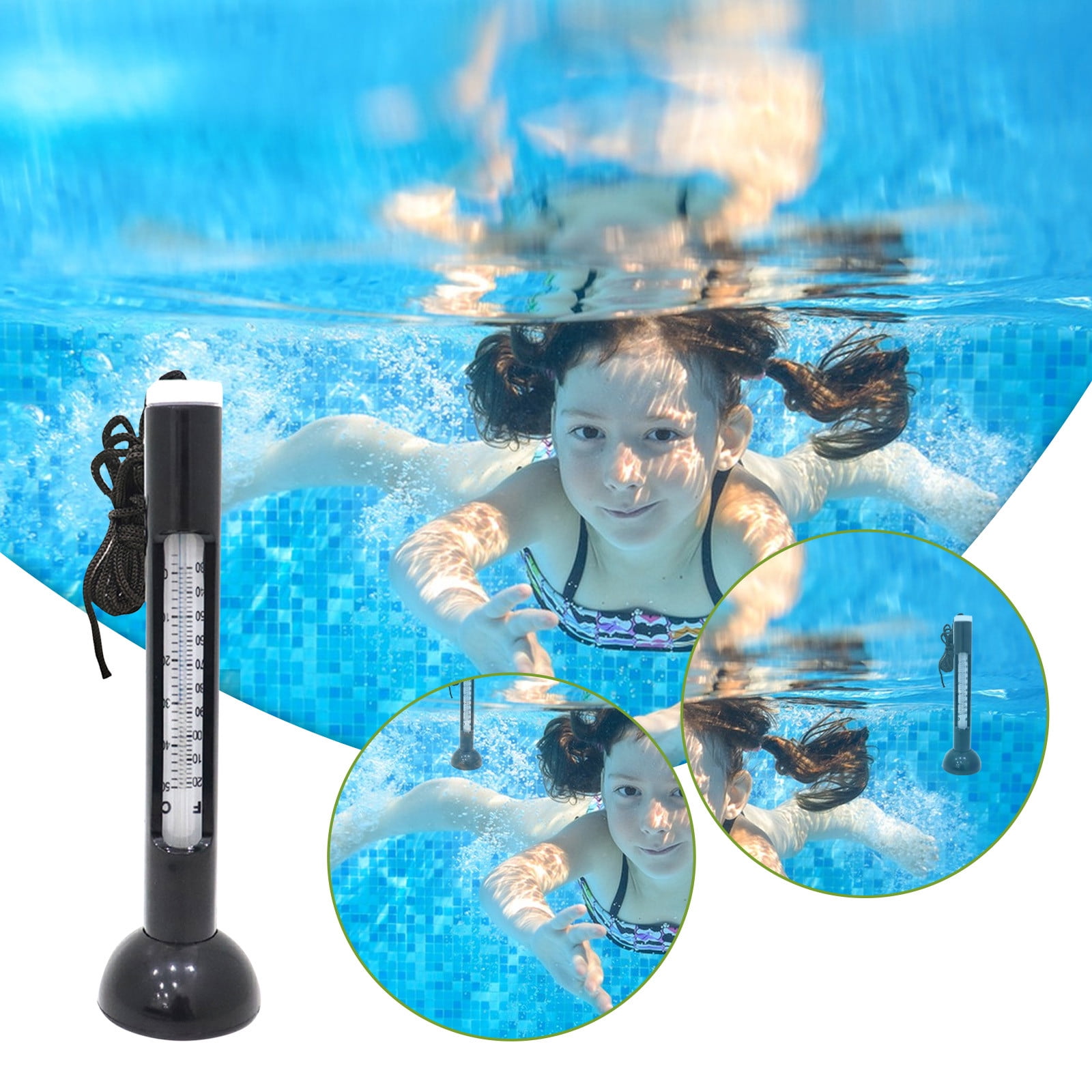 JMYHOAM Swimming Pool Floating Pyrometer,Water Pyrometer For Pool,Easy ...