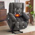 thumbnail image 1 of JMYMRY Power Lift Recliner Chair, Classic Manual Recliner Chair with Overstuffed Arms and Back, Manual Single Sofa with Cup Holders,Grey, 1 of 8