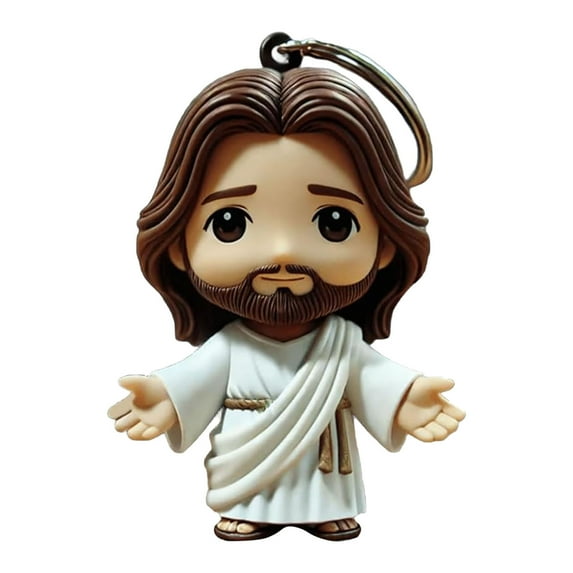 JMZSP Doll Key Chain Keyring Jesus Doll Keychain Figurine Keychain Easter Cute Keychains